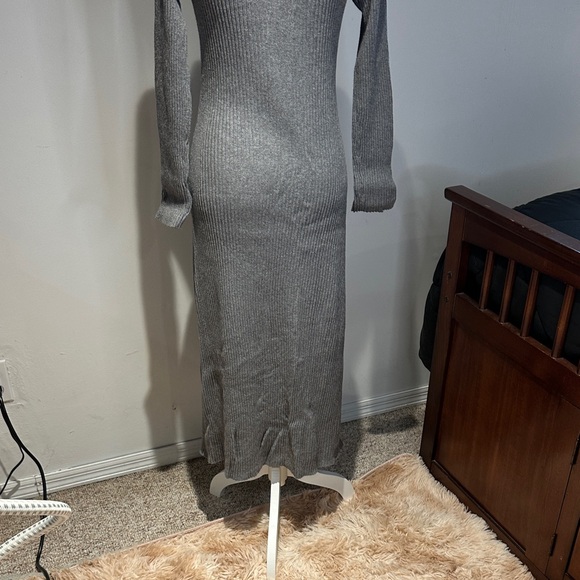 Pink Rose Heather Gray Ribbed Cardigan - Picture 6 of 6